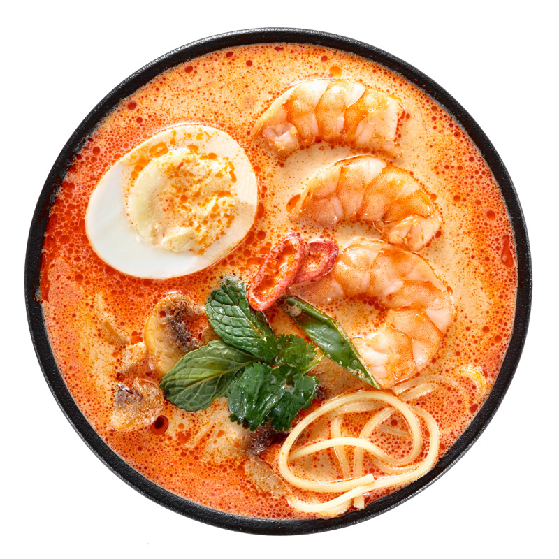 Лакса с яичной лапшой