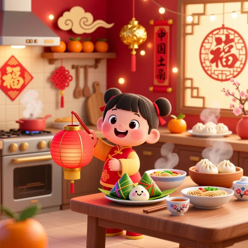 Детское азиатское новогоднее меню