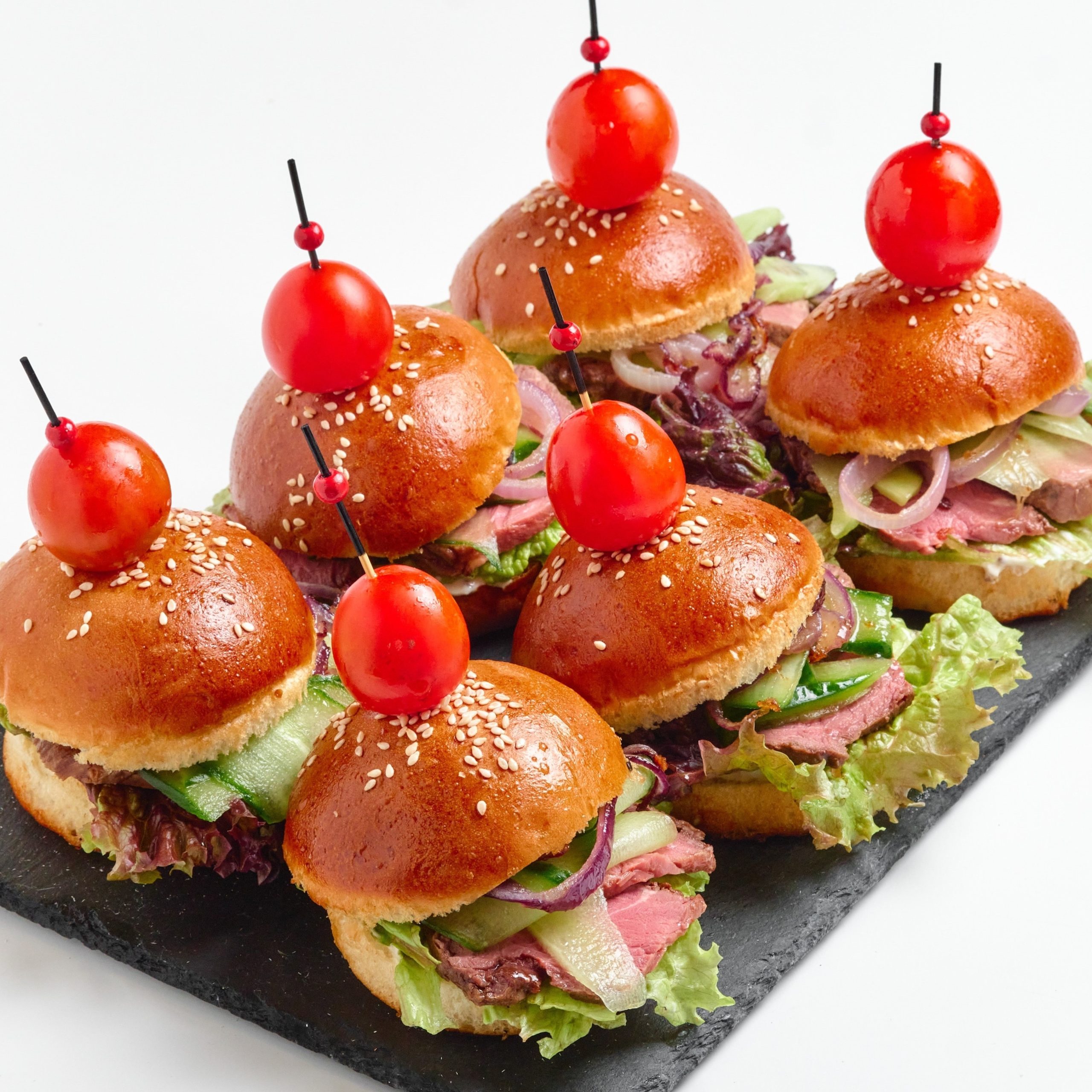 Мини Бургеры с ростбифом 6 штук