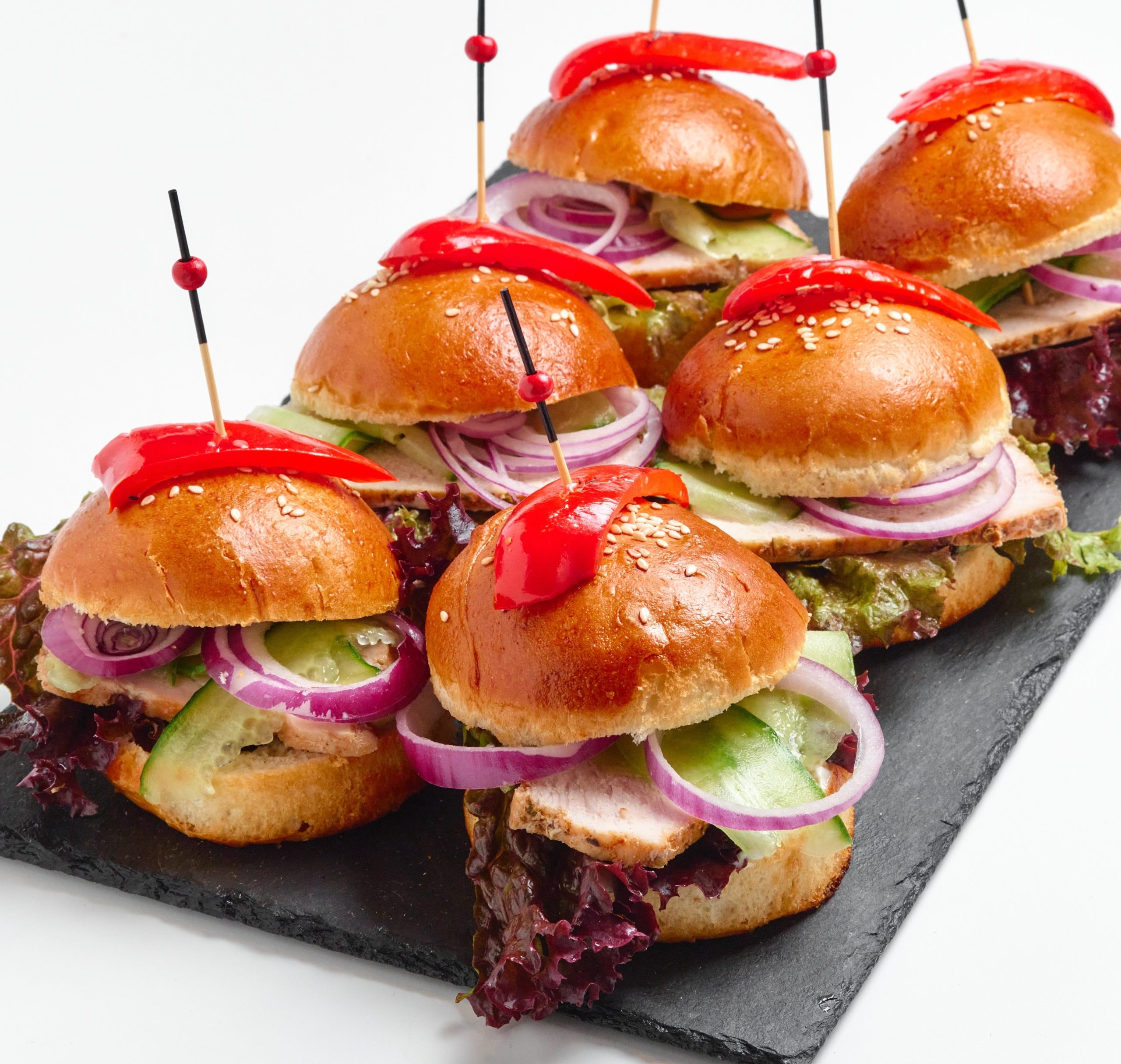 Мини Бургеры с бужениной 6 штук